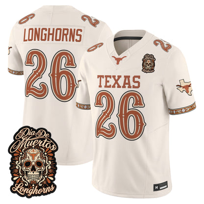  Texas Longhorns Día de los Muertos Vapor Limited Jersey - Stitched