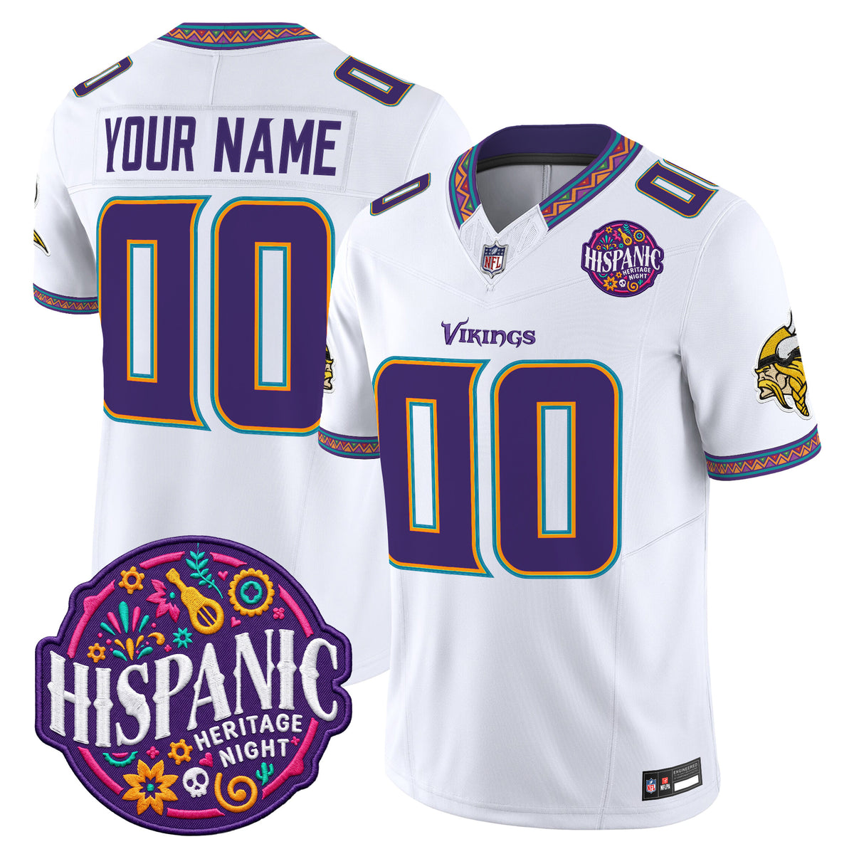 Minnesota Vikings 2026 Latino Heritage Month Vapor Limited Custom Jersey - Stitched