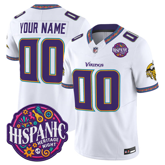 Minnesota Vikings 2026 Latino Heritage Month Vapor Limited Custom Jersey - Stitched