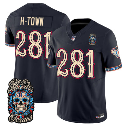  Houston Texans Día de los Muertos Vapor Limited Jersey - Stitched