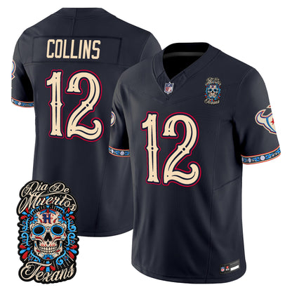  Houston Texans Día de los Muertos Vapor Limited Jersey - Stitched