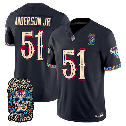  Houston Texans Día de los Muertos Vapor Limited Jersey - Stitched