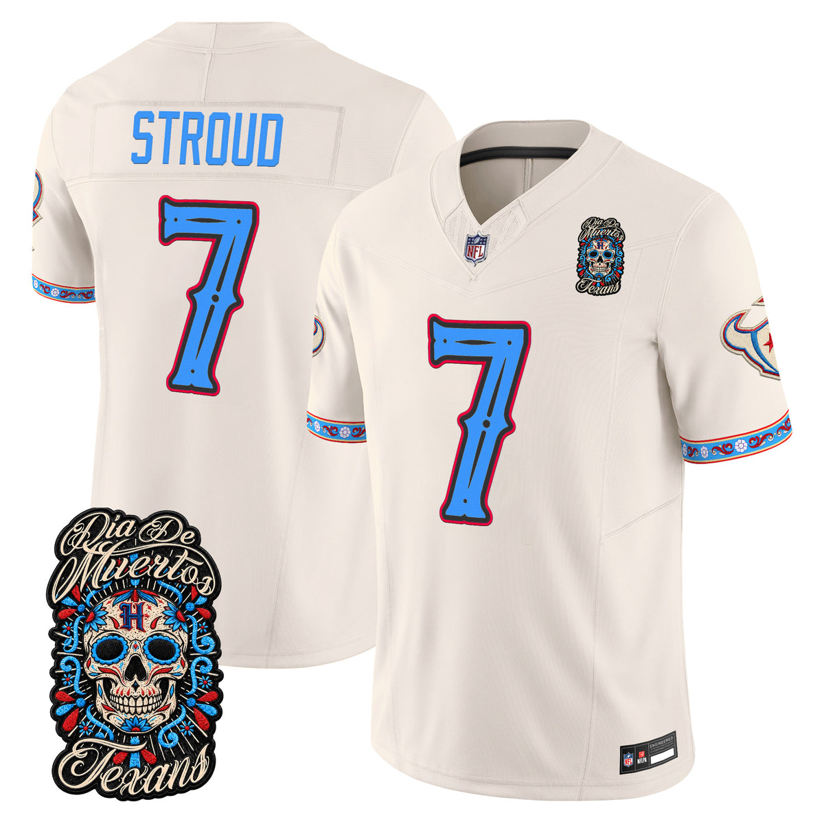  Houston Texans Día de los Muertos Vapor Limited Jersey - Stitched