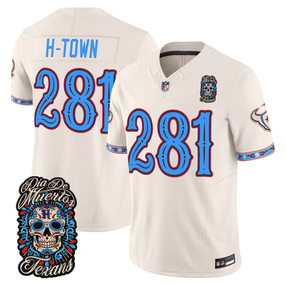  Houston Texans Día de los Muertos Vapor Limited Jersey - Stitched