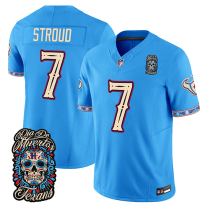  Houston Texans Día de los Muertos Vapor Limited Jersey - Stitched