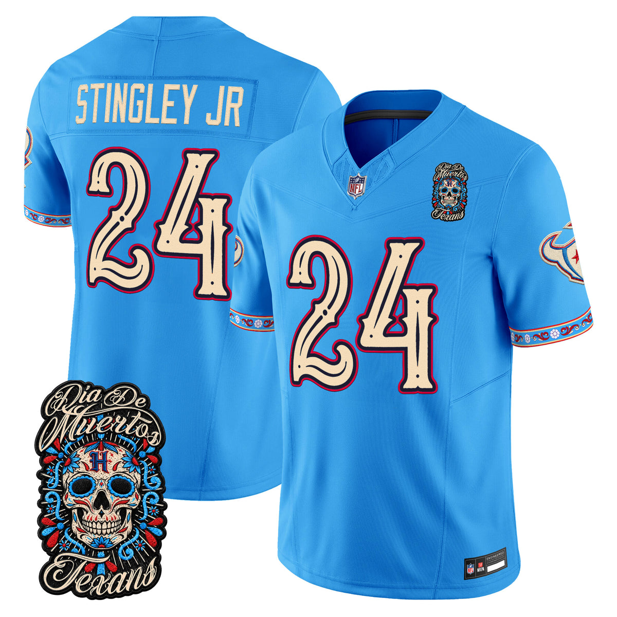  Houston Texans Día de los Muertos Vapor Limited Jersey - Stitched
