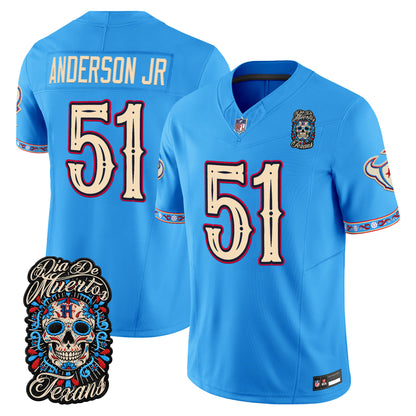  Houston Texans Día de los Muertos Vapor Limited Jersey - Stitched