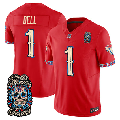  Houston Texans Día de los Muertos Vapor Limited Jersey - Stitched