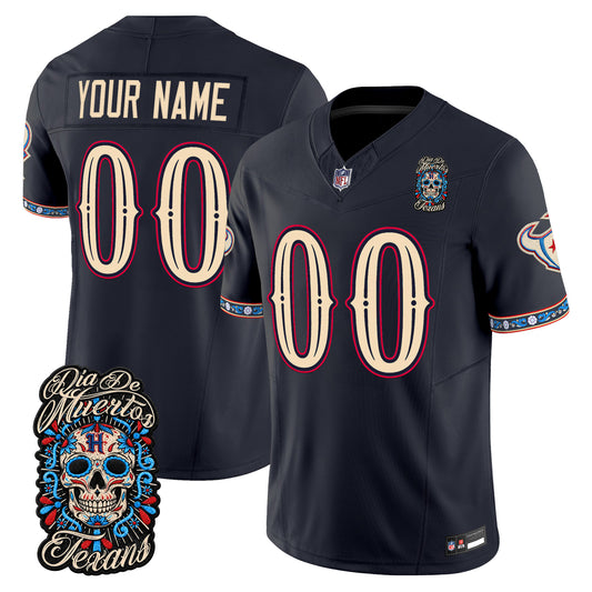 Houston Texans Día de los Muertos Vapor Limited Custom Jersey - Stitched