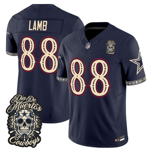  Dallas Cowboys Día de los Muertos Vapor Limited Jersey - Stitched