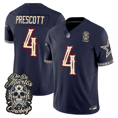  Dallas Cowboys Día de los Muertos Vapor Limited Jersey - Stitched