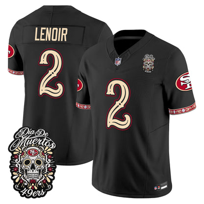  San Francisco 49ers Día de los Muertos Vapor Limited Jersey - Stitched