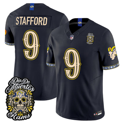  Los Angeles Rams Día de los Muertos Vapor Limited Jersey - Stitched