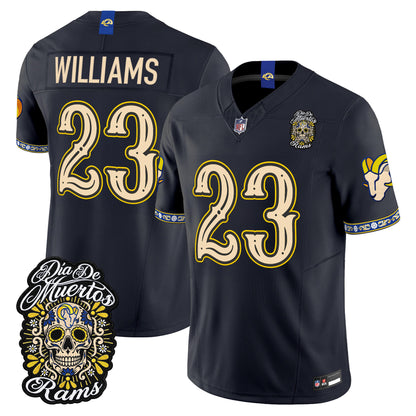 Los Angeles Rams Día de los Muertos Vapor Limited Jersey - Stitched