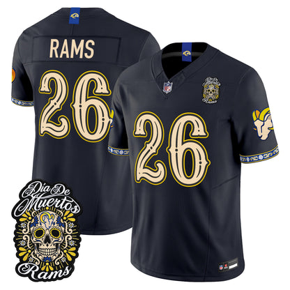  Los Angeles Rams Día de los Muertos Vapor Limited Jersey - Stitched