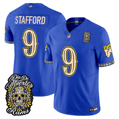  Los Angeles Rams Día de los Muertos Vapor Limited Jersey - Stitched