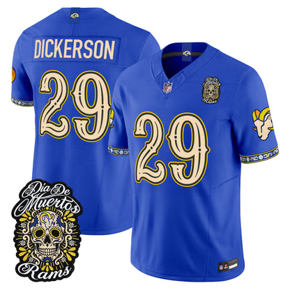  Los Angeles Rams Día de los Muertos Vapor Limited Jersey - Stitched