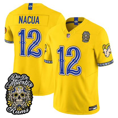  Los Angeles Rams Día de los Muertos Vapor Limited Jersey - Stitched
