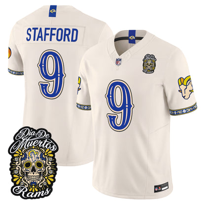  Los Angeles Rams Día de los Muertos Vapor Limited Jersey - Stitched