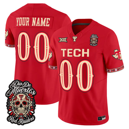 Texas Tech Red Raiders Día de los Muertos Vapor Limited Custom Jersey - Stitched
