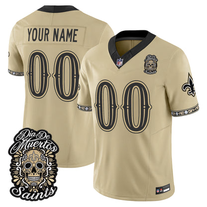 New Orleans Saints Día de los Muertos Vapor Limited Custom Jersey - Stitched