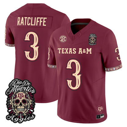  Texas A&M Aggies Día de los Muertos Vapor Limited Jersey - Stitched
