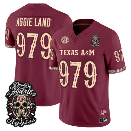  Texas A&M Aggies Día de los Muertos Vapor Limited Jersey - Stitched