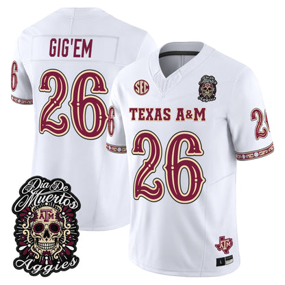  Texas A&M Aggies Día de los Muertos Vapor Limited Jersey - Stitched