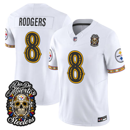  Pittsburgh Steelers Día de los Muertos Vapor Limited Jersey - Stitched