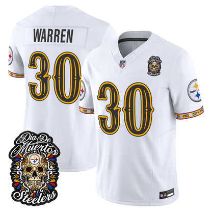  Pittsburgh Steelers Día de los Muertos Vapor Limited Jersey - Stitched