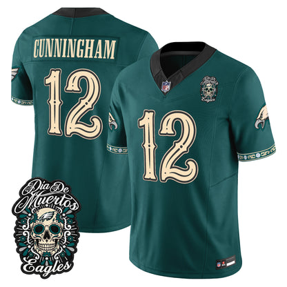  Philadelphia Eagles Día de los Muertos Vapor Limited Jersey - Stitched