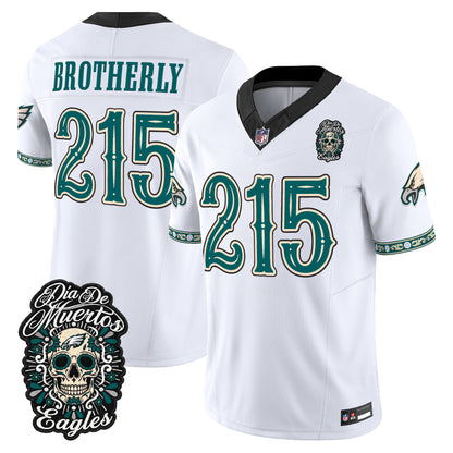  Philadelphia Eagles Día de los Muertos Vapor Limited Jersey - Stitched