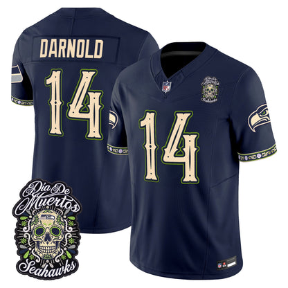  Seattle Seahawks Día de los Muertos Vapor Limited Jersey - Stitched