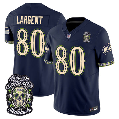  Seattle Seahawks Día de los Muertos Vapor Limited Jersey - Stitched
