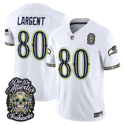  Seattle Seahawks Día de los Muertos Vapor Limited Jersey - Stitched