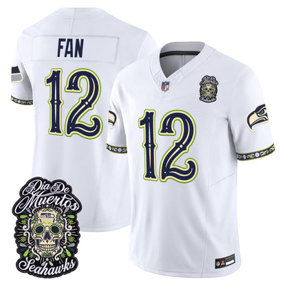  Seattle Seahawks Día de los Muertos Vapor Limited Jersey - Stitched