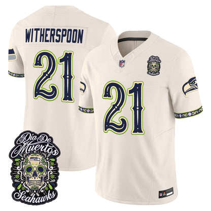  Seattle Seahawks Día de los Muertos Vapor Limited Jersey - Stitched