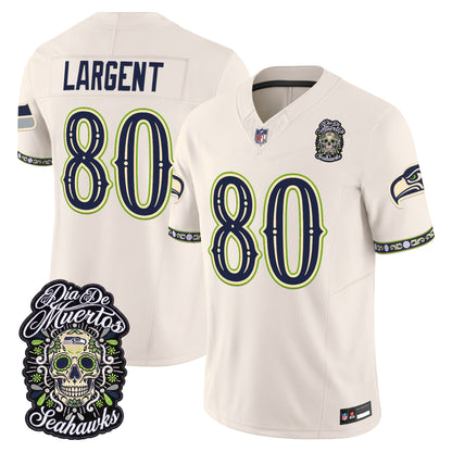  Seattle Seahawks Día de los Muertos Vapor Limited Jersey - Stitched