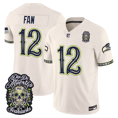  Seattle Seahawks Día de los Muertos Vapor Limited Jersey - Stitched