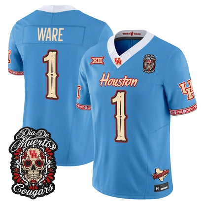  Houston Cougars Día de los Muertos Vapor Limited Jersey - Stitched