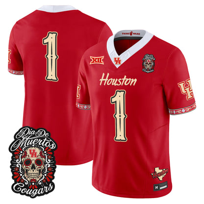  Houston Cougars Día de los Muertos Vapor Limited Jersey - Stitched
