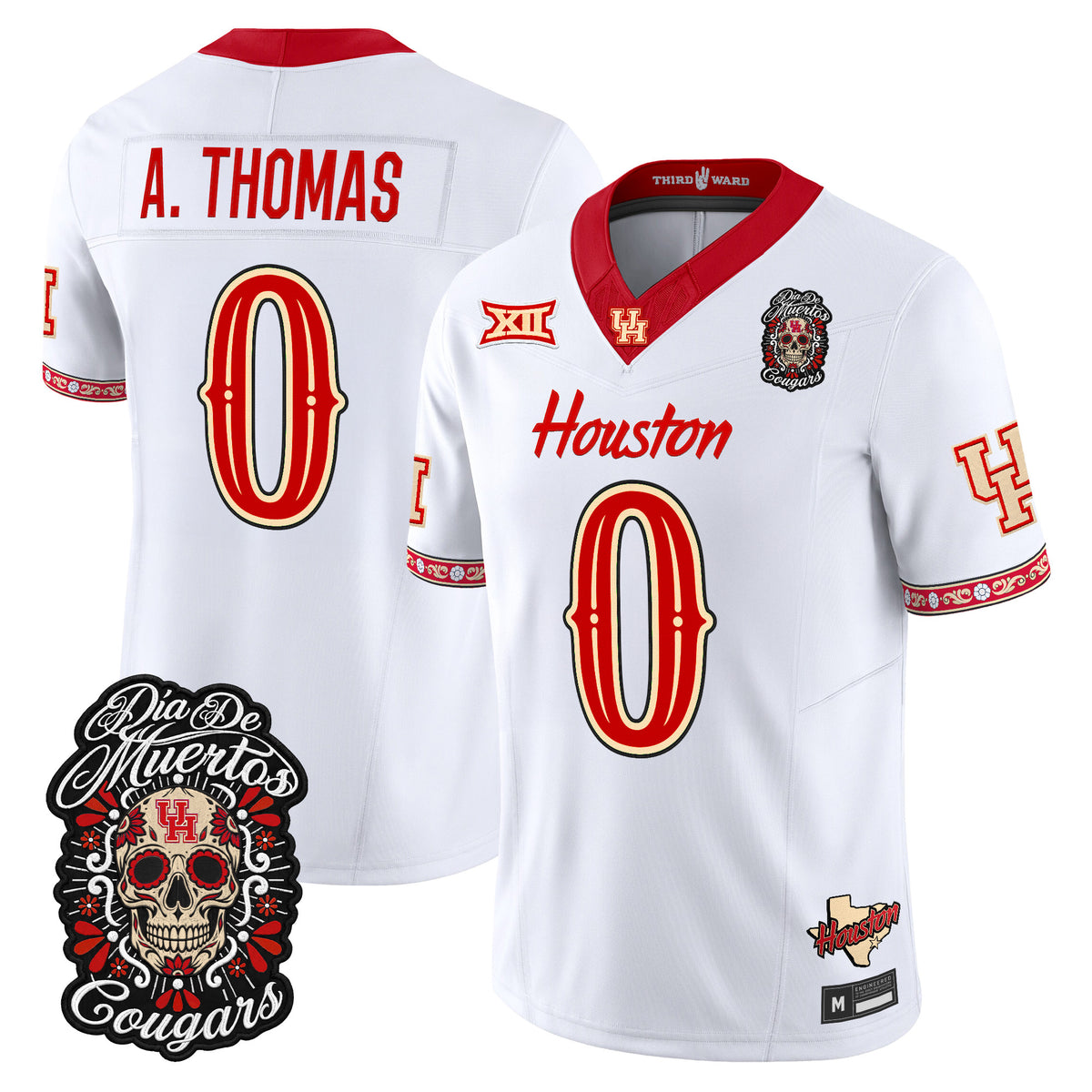  Houston Cougars Día de los Muertos Vapor Limited Jersey - Stitched