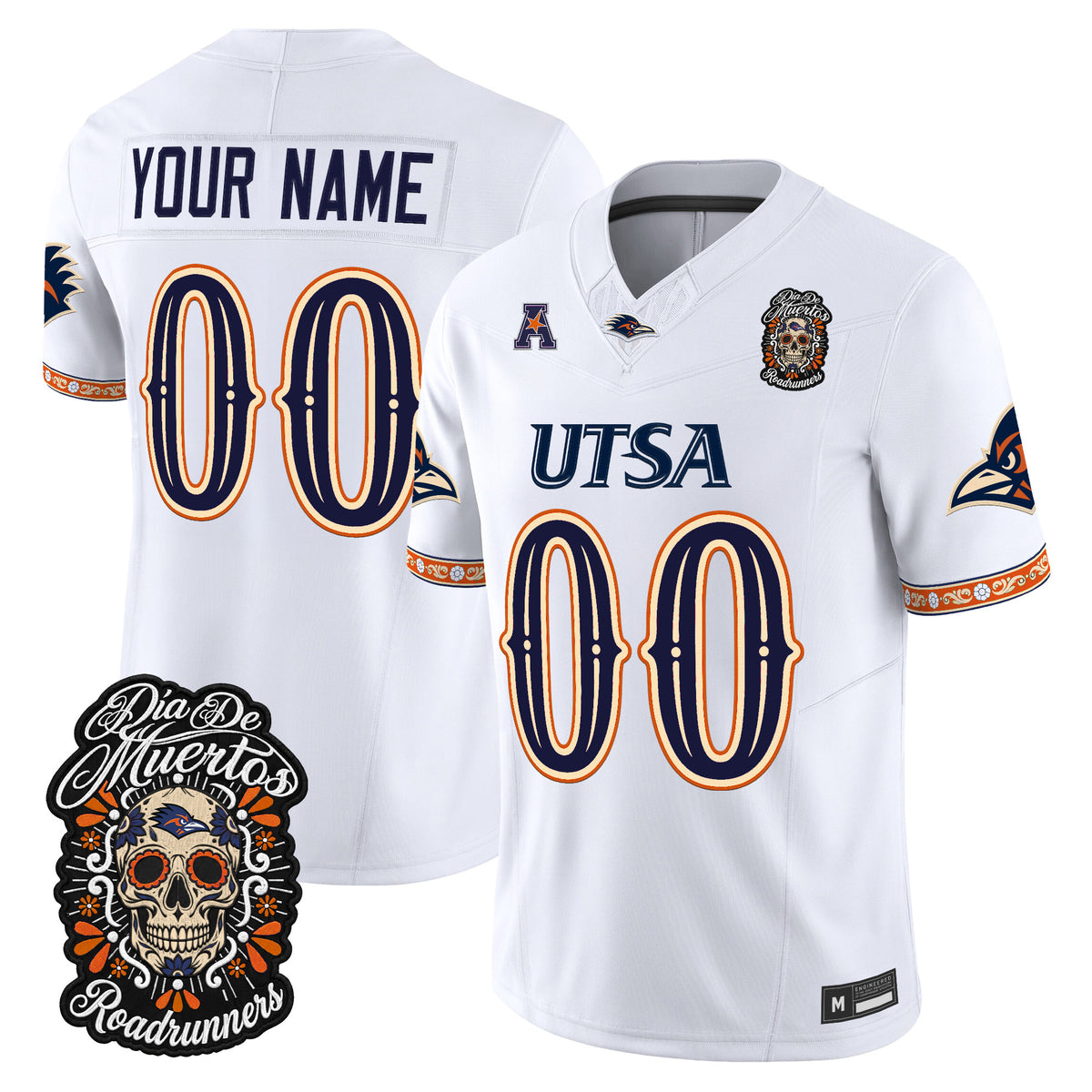 UTSA Roadrunners Día de los Muertos Vapor Limited Custom Jersey - Stitched
