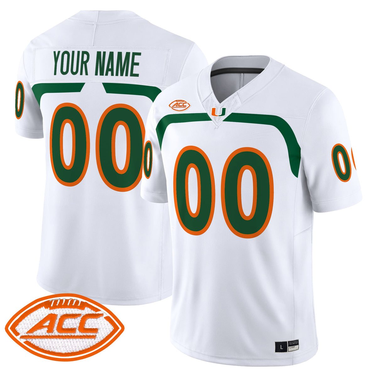 Miami Hurricanes 2009 Throwback Vapor Limited Custom Jersey - Stitched