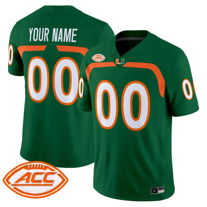 Miami Hurricanes 2009 Throwback Vapor Limited Custom Jersey - Stitched