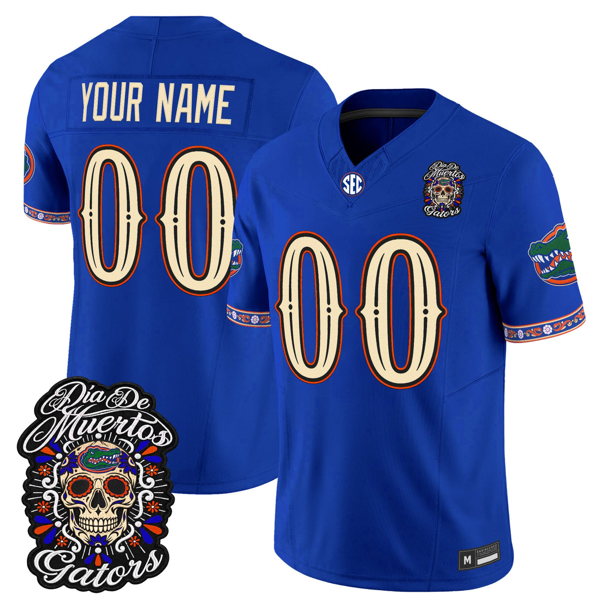 Florida Gators Día de los Muertos Vapor Limited Custom Jersey - Stitched