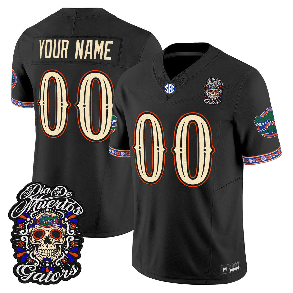 Florida Gators Día de los Muertos Vapor Limited Custom Jersey - Stitched