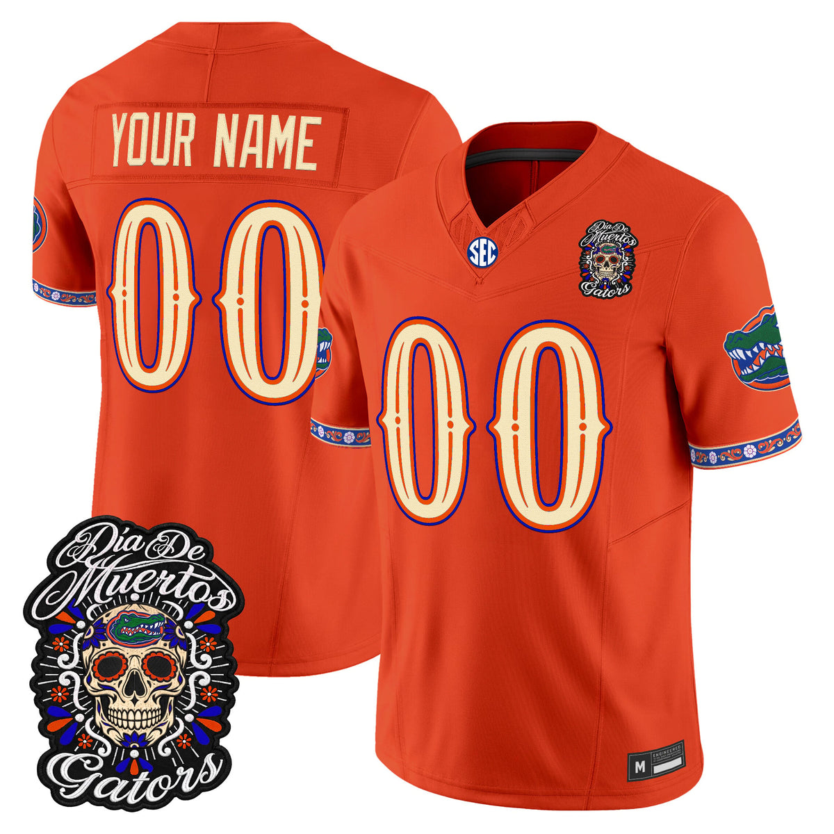 Florida Gators Día de los Muertos Vapor Limited Custom Jersey - Stitched