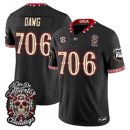 Georgia Bulldogs Día de los Muertos Vapor Limited Jersey - Stitched
