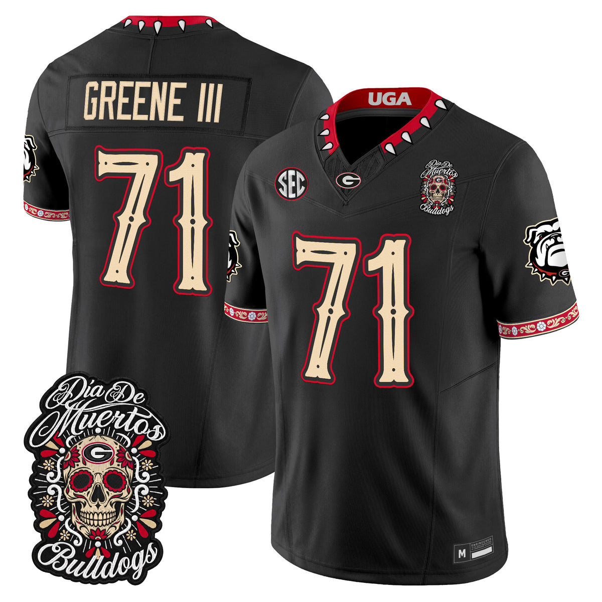 Georgia Bulldogs Día de los Muertos Vapor Limited Jersey - Stitched